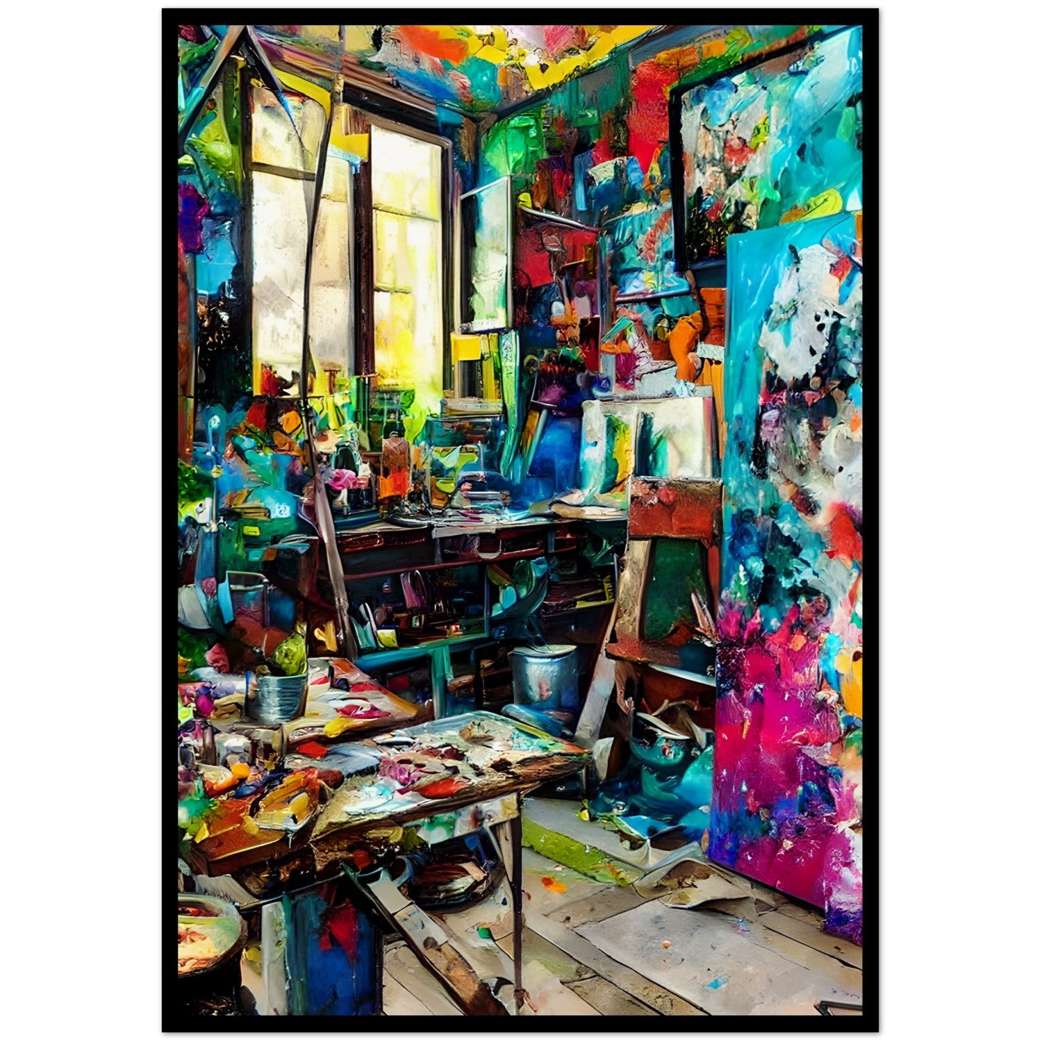artist studio interior color and light