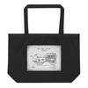 black shopping tote tractor patent figure